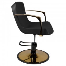 Bolonia gold black hairdressing chair