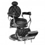 Cesare barber chair black silver 