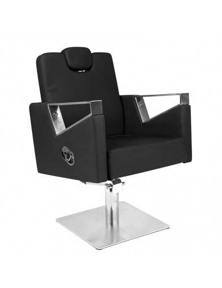 Black vilnius ii barber hairdressing chair 