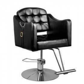 Fauteuil coiffure calabre noir arrondi {attributes}