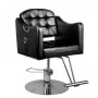 Black calabria hairdressing chair