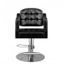 Fauteuil coiffure calabre noir arrondi {attributes}