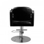 Fauteuil coiffure calabre noir arrondi {attributes}