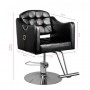 Fauteuil coiffure calabre noir arrondi {attributes}