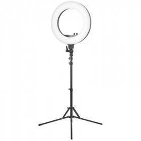 Ring Light professionnelle  119781 ANNEAU DE LUMIÈRE 18" 48W NOIR LED + TRÉPIED