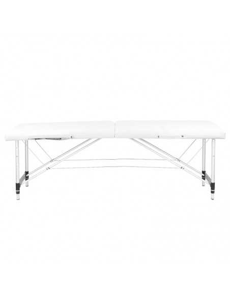 Portable massage table comfortable aluminum 2 sections white