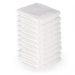 Microvezel handdoek 73x40cm 10st wit 