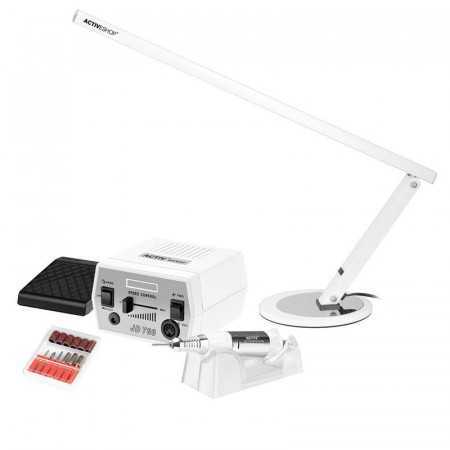 Ponceuse Ongle  131749 PONCEUSE ONGLE JD700 BLANC + LAMPE DE BUREAU SLIM 20W BLANC