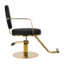 black and gold Arras hairdressing chair