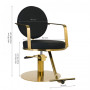 black and gold Arras hairdressing chair