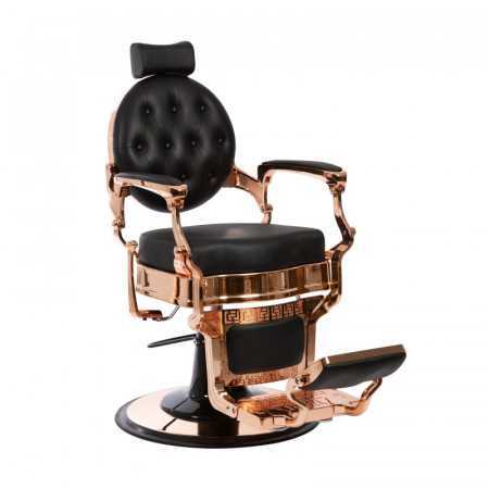 Sillón de barbero vintage para hombre Florence COBRE ROSA NEGRO 