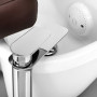 SPA PEDIKÜRESTUHL AZZURRO 016C BRAUN MIT RÜCKENMASSAGE UND HYDROMASSAGE