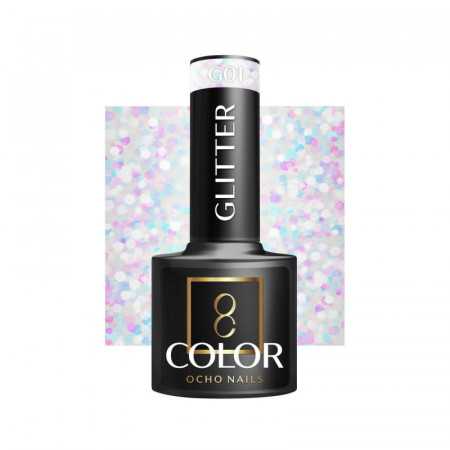 OCHO NAILS Glitter-Gel-Nagellack G01 -5 g