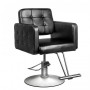 Fauteuil coiffure calabre noir carré {attributes}