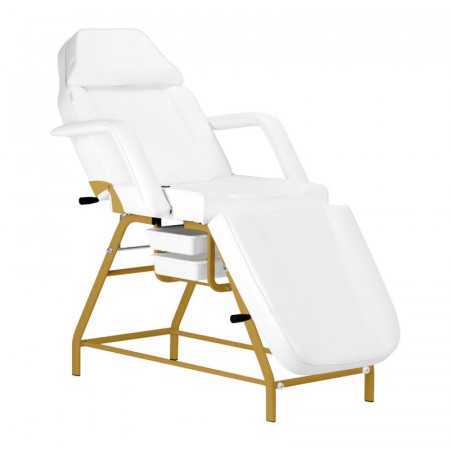 Chaise cosmétique 557G avec cuvettes or blanc