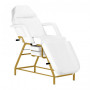 Chaise cosmétique 557G avec cuvettes or blanc