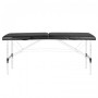 Table de massage pliante aluminium confort Activ Fizjo 2 segments noir 