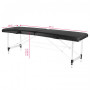 Table de massage pliante aluminium confort Activ Fizjo 2 segments noir 