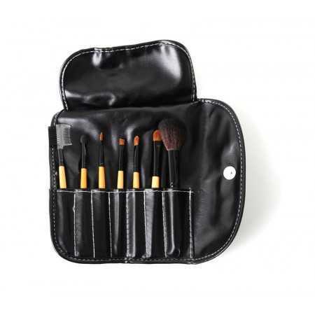 Set pennelli trucco 7 elementi astuccio nero