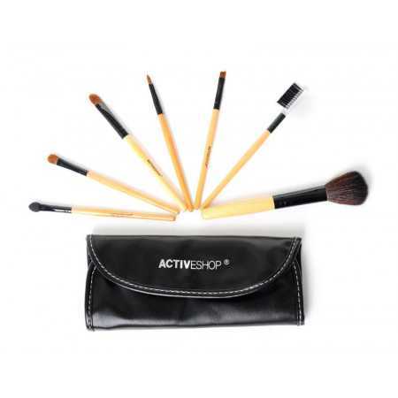 Set pennelli trucco 7 elementi astuccio nero