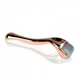 Derma roller per mesoterapia rose gold 1.0 mm 192 aghi in titanio