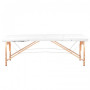 Table de massage pliante en bois 3 segments Comfort Activ Fizjo blanc 