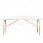 Table de massage pliante en bois 3 segments Comfort Activ Fizjo blanc 