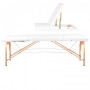 Table de massage pliante en bois 3 segments Comfort Activ Fizjo blanc 