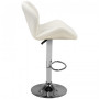 Tabouret de bar matelassé réglable blanc M01 