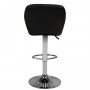 Tabouret de bar matelassé réglable noir M06 