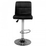 Tabouret de bar matelassé réglable noir M06 