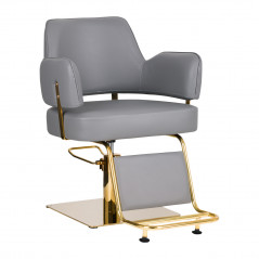 Gabbiano hairdressing chair Linz gold gray 