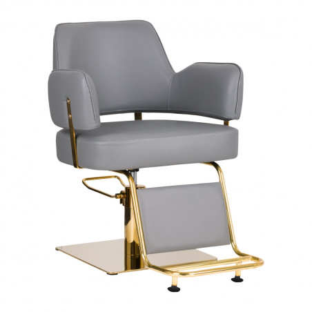 Frizerski stol Gabbiano Linz zlato siv 