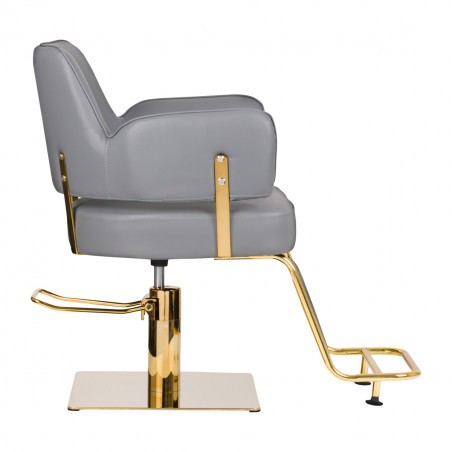 Frizerski stol Gabbiano Linz zlato siv