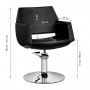 Fauteuil de coiffure noir gabbiano santiago {attributes}