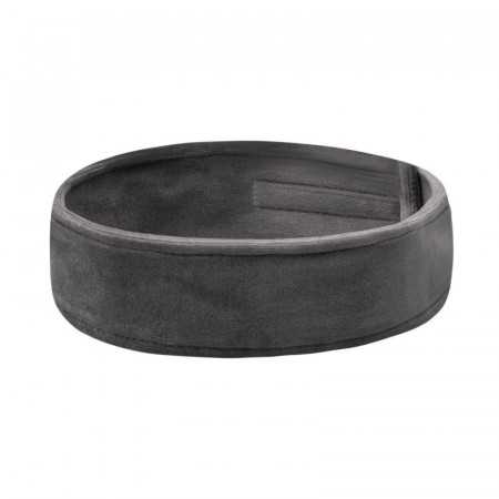 Bandeau cosmétique velours gris 