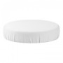 Housse de tabouret en velours blanc 