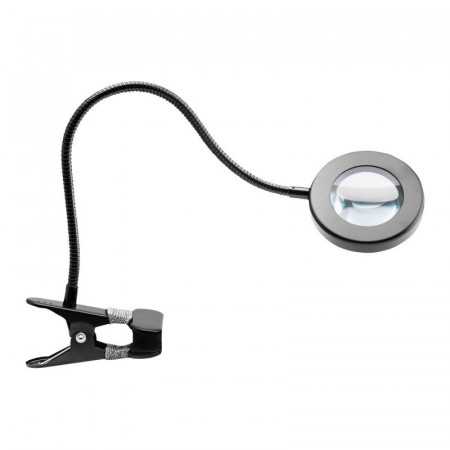 Snake ring LED magnifying glass lamp for the desk black 