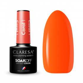 CLARESA CORAL 001 vernis hybride -5g 