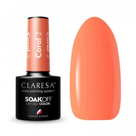 CLARESA CORAL 002 vernis hybride -5g 