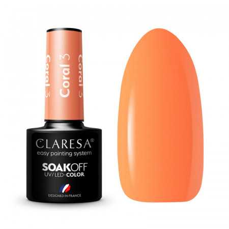 CLARESA CORAL 003 vernis hybride -5g 