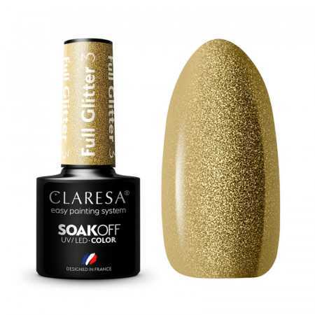 CLARESA Hybrid-Nagellack FULL GLITTER 3 -5g 