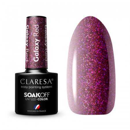 CLARESA Lakier hybrydowy Galaxy Red 5g 