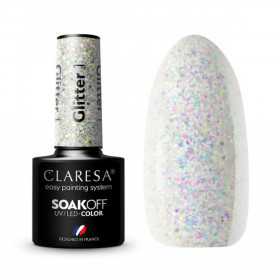 CLARESA Lakier hybrydowy GLITTER 1 -5g 