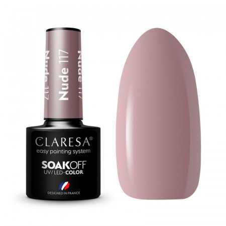 CLARESA Esmalte de uñas híbrido NUDE 117 -5g