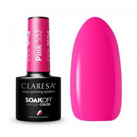 CLARESA Lakier hybrydowy PINK 532 -5g 