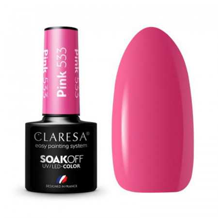 CLARESA Lakier hybrydowy PINK 533 -5g 