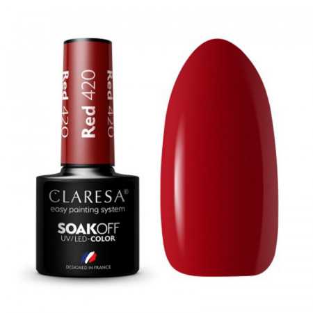 CLARESA Lakier hybrydowy RED 420 -5g 