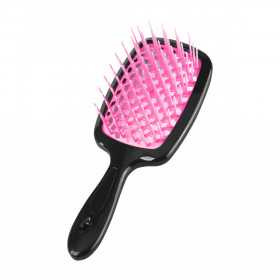 Spazzola per capelli HS nera e rosa 