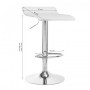 4Rico Tabouret de bar QS-B08 blanc 